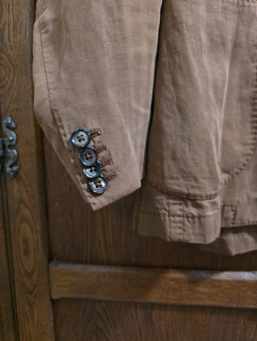 L.B.M. 1911 | Brown Linen Cotton Blazer Made in Italy – Men’s 50R - Picture 5 of 13